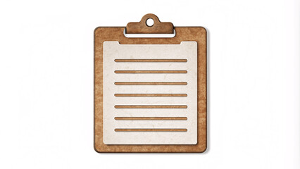 clipboard isolated office utility icon 3d render model