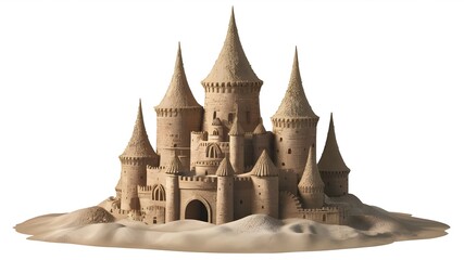 Obraz premium Sand that is realistically shaped like a castle