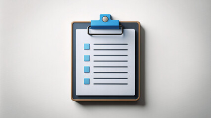 clipboard isolated office utility icon 3d render model
