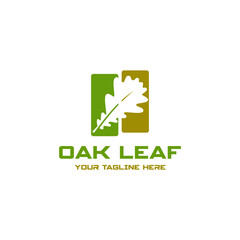 Oak leaves graphic icon. Oak leaves sign isolated on white background. Flat style. Suitable for your design need, logo, illustration, animation, etc.