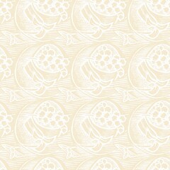 Modern white on cream lace effect wedding background texture. Soft tonal linen openwork block print with subtle hand drawn lattice damask printed fabric backdrop. 