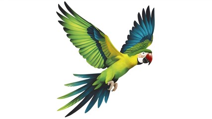 Fototapeta premium A bizarre parrot in midair