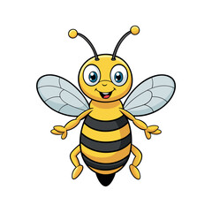 Vector cartoon Honey Bee clipart design template illustration