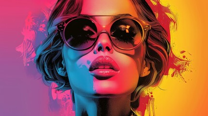 Vibrant Retro Pop Art Celebration