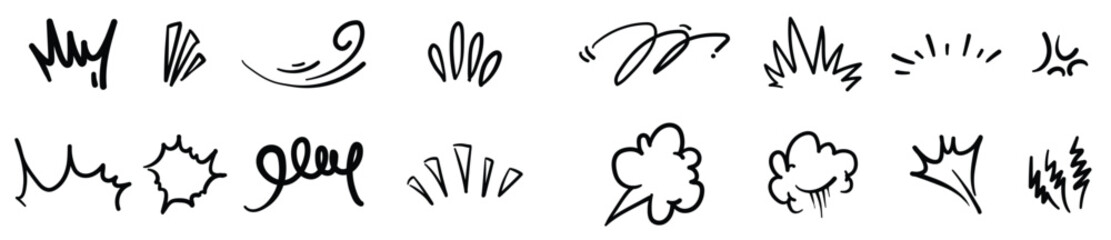 cartoony expression sign with illustration style doodle background cream