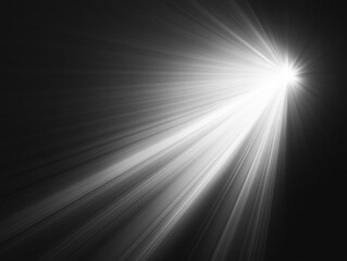 Fototapeta premium Powerful Beam of Light Shining Through Dark Background