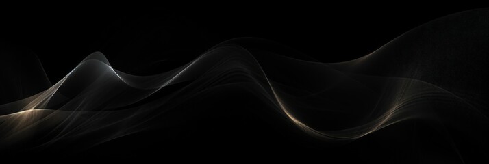 Abstract Dark Waves, Subtle Golden and White