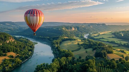 Obraz premium Romantic Hot Air Balloon Adventure