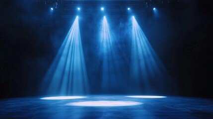 spotlight on stage, minimalism stage, performance stage, empty stage lighting