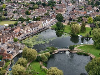 Fototapeta premium . Mill pond Godmanchester town Cambridgeshire, England,