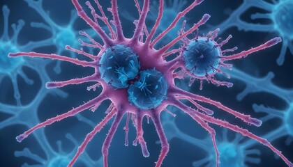 Zika Virus Microscopic View Extreme Close-Up