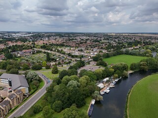 River Great Ouse Huntingdon Cambridgeshire UK drone,aerial © Air Video UK 