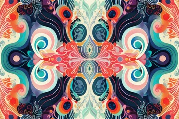 Fototapeta premium A colorful array of flowers on a black background, creating a bold and eye-catching floral pattern, AI generated