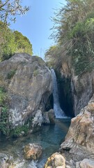 Algara Waterfalls near the city of Alicante, Spain.