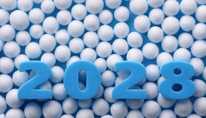 Celebrating the New Year 2028 with Decorative Balls