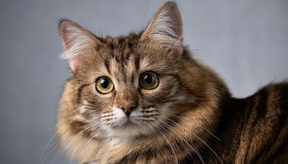 Obraz premium A detailed portrait of a cat