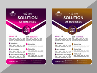 Creative corporate business flyer template design
