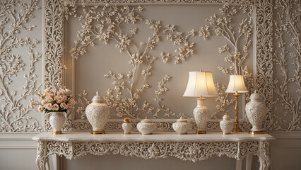 Beautiful image of interior decoration with beautiful objects, beautiful minimalist decoration