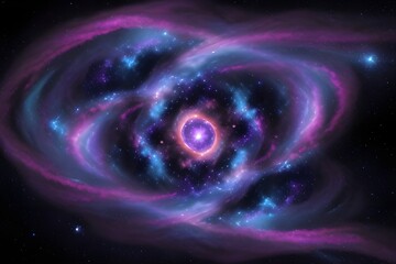 Swirlin dynamic vortex of cosmic energy background with vibrant shades