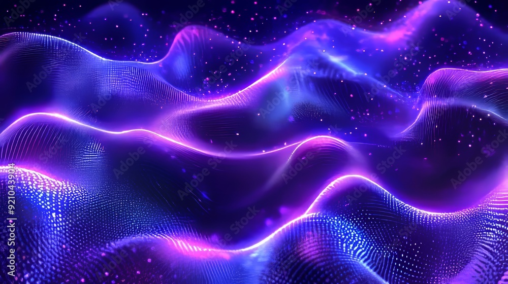 Poster an interactive 3d rendering of a futuristic internet connection network over a blue background. the 