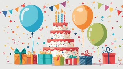 Fototapeta premium birthday party invitation