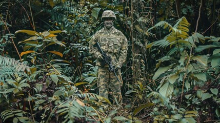 Soldiers with High-Tech Armor - Soldiers wear body armor equipped with communications and CCTV systems inside helmets.