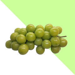 green olives on white background