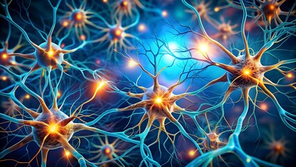 Obraz premium An Abstract Tapestry of Electric Currents and Neurological Impact Generative AI