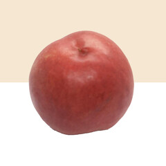 red apple on white background