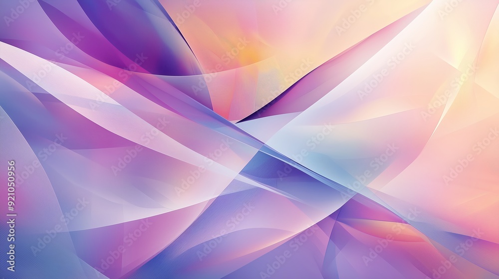 Poster abstract swirling patterns in soft pastel colors creating a serene and harmonious visual effect