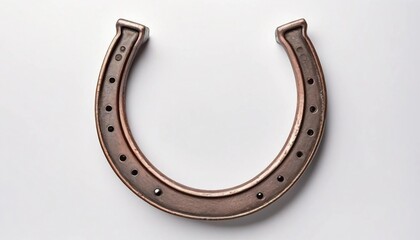  A horseshoe on an isolated flat white background.