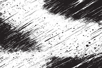 Vintage Grunge Texture: Black Scratches Overlaying Rough White Background