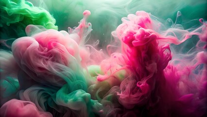 Fototapeta premium A Symphony of Color in Water: Abstract Ink Background Generative AI