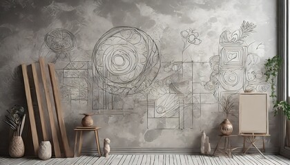 Obraz premium drawing on the wall