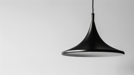 Fototapeta premium modern black pendant lamp on white background