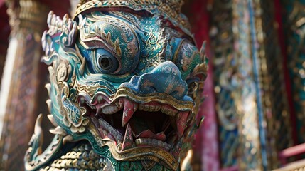 Demon Guardian Wat Phra Kaew Grand Palace Bangkok