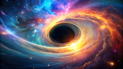 Cosmic Maelstrom: A Symphony of Light and Gravity  AI Generated