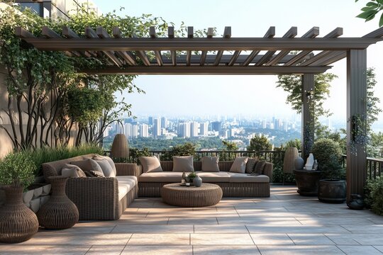 luxury garden seeting area 