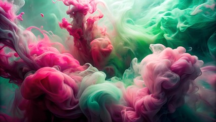 Fototapeta premium Ethereal Ink Blooms Generative AI