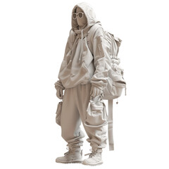 Obraz premium Man and Women in different dresses on transparent background. Generative Ai