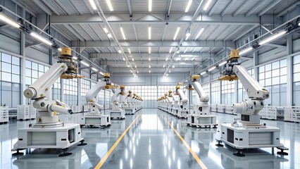 The Symphony of Steel: A Glimpse into the Future of Automated Robotic Arm Manufacturing  AI generated