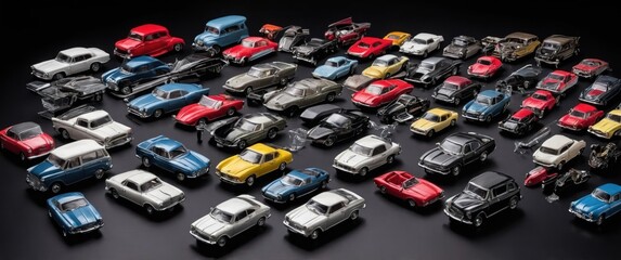 A stunning display of meticulously crafted model cars showcasing vintage designs, perfect for enthusiasts and collectors.
