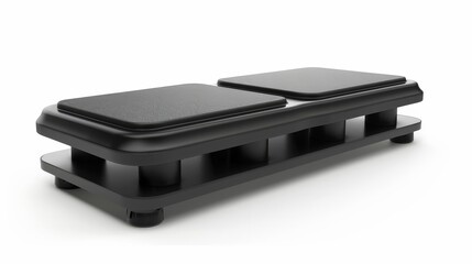 An isolated gym step platform, perfect for aerobic exercises and improving cardiovascular endurance