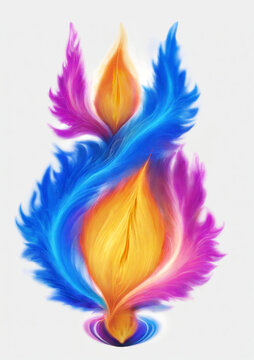 Chama Trina - Trinity Flame - Threefold Flame - divine light, love, and power - AI generated