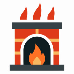 Cozy fireplaces with detailed mantels, crackling fire, and elegant hearths in vector format.