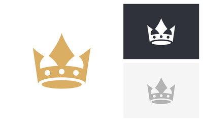 Crown logo, simple royal king logo design 