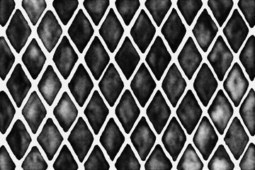 Naklejka premium Abstract bubbles snake fish animal drawing bold black white pattern scales ornament dots animalistic skin ink watercolor