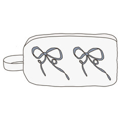 white coquette pencil case 