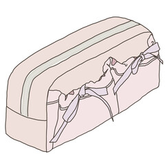 pink coquette pencil case 