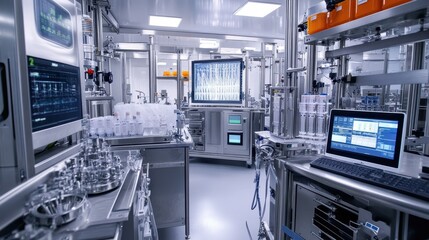 Modern Pharmaceutical Laboratory Interior
